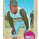 1968 Topps baseball card #482 (B) Jose Pagan EX Pittsburgh Pirates
