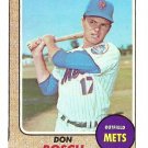 1968 Topps baseball card #572 Don Bosch Nm (miscut) New York Mets