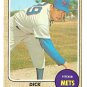 1968 Topps baseball card #556 (B) Dick Selma NM New York Mets