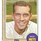 1968 Topps baseball card #594 (C) Phil Linz EX/NM (miscut) New York Mets