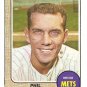 1968 Topps baseball card #594 (C) Phil Linz EX/NM (miscut) New York Mets