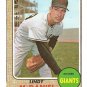 1968 Topps baseball card #545 Lindy McDaniel Ex (miscut) San Francisco Giants