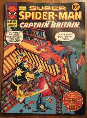Super Spider-Man & Captain Britain #251 comic book magazine, British reprints of American comics