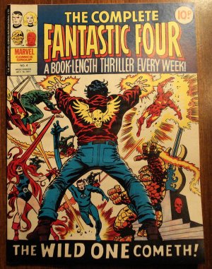 Complete Fantastic Four #4 comic book magazine, British reprints of American comics 1977, Wild One