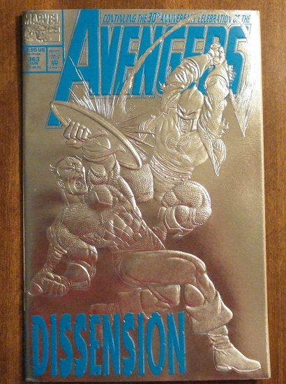 Embossed Comic Cover The Avengers #363 comic book - Marvel Comics - silver embossed cover ...