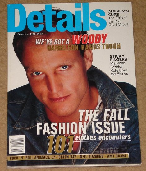 Details Magazine - September 1994 Woody Harrelson, fashion, Marianne ...