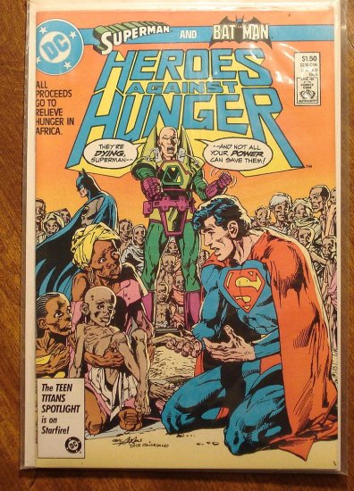 Heroes Against Hunger Comic Book DC Comics 1986 FINE NEW UNREAD
