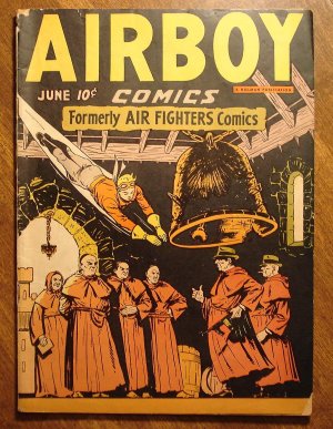 Airboy Comics V3, #5 1946 comic book (Formally Air Fighters), VG- condition, Hillman Comics
