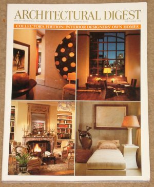 Architectural Digest Magazine - September 1998, Interior Designer's own homes, terry Hunziker