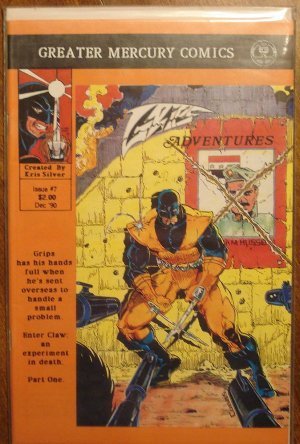 Grips Adventures #7 comic book, Greater Mercury Comics, like Wolverine but more violent