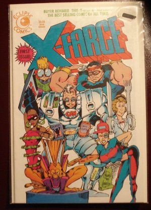 X-Farce #1 comic book - Eclipse Comics - parody of X-Force