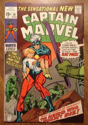 Captain Marvel #20 (1970) comic book, Very Fine condition - Marvel Comics