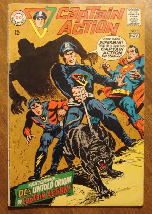 Captain Action #1 comic book (1968) VG,  DC Comics