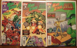 Mars Attacks / The Savage Dragon #'s 1, 2, 3 comic book - Topps comics