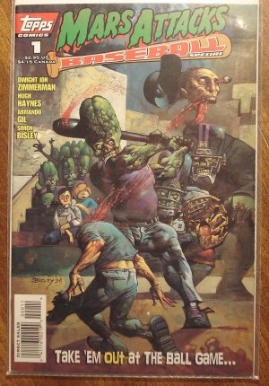 Mars Attacks Baseball Special #1 comic book - Topps comics