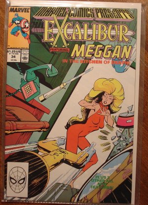 Marvel Comics Presents #34 comic book, Excalibur, Meggan