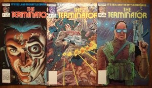 The Terminator #'s 1, 2, 3 comic book - Now Comics, NM condition
