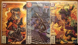Showcase '96 #'s 2, 9, 11 comic book - DC Comics, Guy Gardner, Steel, Metallo, Braniac, LSH