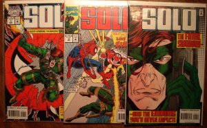 Solo #'s 1, 2, 4 comic book - Marvel comics - with Spider-Man!