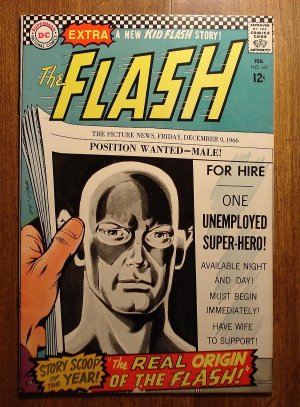 The Flash #167 (1967) comic book - DC Comics, Kid Flash back up story