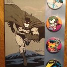 Batman: pin button set #2 comic book - DC Comics, MOC never opened, Joker, Robin, 1989