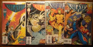 Blaze #'s 1, 2, 4, 5 comic book - Marvel Comics