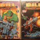Bill The Galactic Hero #1 & 2 deluxe format comic book - Topps Comics