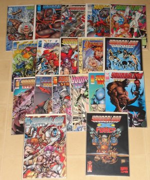 Youngblood comic collection - 18 diff issues, reg, strikefile, team, special, X-force, Image comics