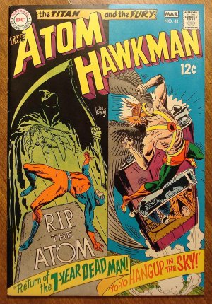 The Atom & Hawkman #41 comic book 1969 VF condition! DC comics, Joe Kubert art