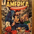 Captain America #106 comic book, 1968, Jack Kirby art, Marvel comics