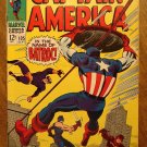 Captain America #105 comic book, 1968, Jack Kirby art, Marvel comics