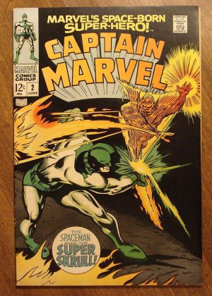 Captain Marvel #2 (B) comic book 1968, VG/Fine condition, Marvel comics, super skrull