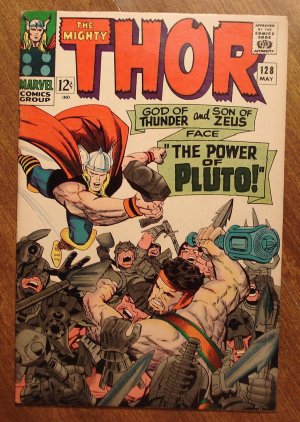 The Mighty Thor #128 comic book, 1966, Marvel Comics, Jack Kirby art, Fine condition