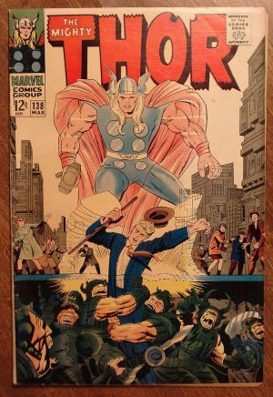 The Mighty Thor #138 comic book, 1966, Marvel Comics, Jack Kirby artwork
