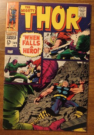 The Mighty Thor #149 comic book, 1967, Marvel Comics, Jack Kirby art, Fine condition