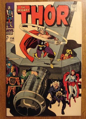 The Mighty Thor #156 comic book, 1968, Marvel Comics, Jack Kirby art, Fine condition