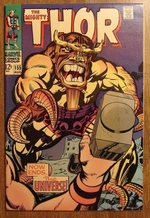 The Mighty Thor #155 comic book, 1968, Marvel Comics, Jack Kirby art, Very Fine/NM condition!!