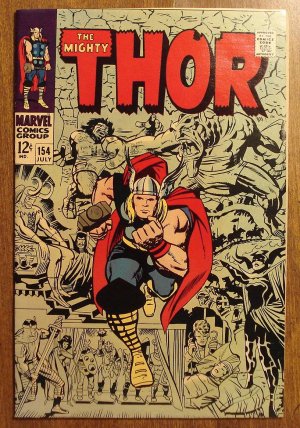 The Mighty Thor #154 comic book, 1968, Marvel Comics, Jack Kirby art, NM condition!!