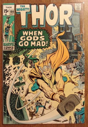 The Mighty Thor #180 comic book, 1970, Marvel Comics, Neal Adams art, Fine+ condition