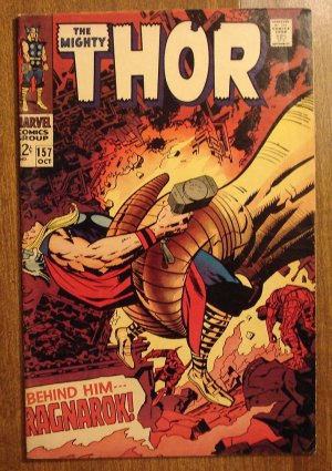 The Mighty Thor #157 comic book, 1968, Marvel Comics, Jack Kirby art, Very Good condition