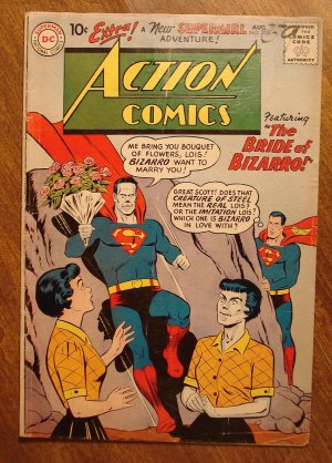 Action Comics #255 (1959) comic book DC Comics Superman, Supergirl, early Bizarro, G/VG condition