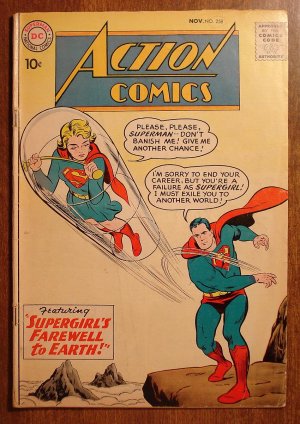 Action Comics #258 (1959) comic book DC Comics Superman, Supergirl, Congorilla, VG condition