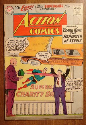 Action Comics #257 (1959) comic book DC Comics Superman, Supergirl, Lex Luthor, VG condition
