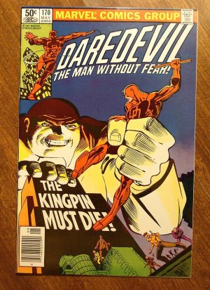 Daredevil #170 comic book, Marvel Comics, Frank Miller, NM, Kingpin, Bullseye