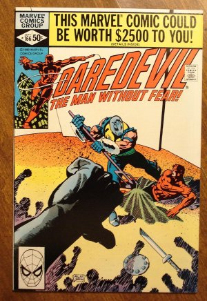 Daredevil #166 comic book, Marvel Comics, Frank Miller, VF condition!
