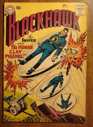 BlackHawk #118 (1957) comic book, DC comics, VG condition, Jesse James story too