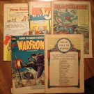 Lot of 5 assorted 1940's & 1950's comic books - war, action, humor, more
