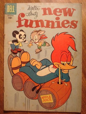 New Funnies #250 (1957) comic book, Dell comics, Good condition - Woody Woodpecker