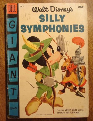 Dell Giant comic - Walt Disney's Silly Symphonies #6 (1956) comic book, VG, Mickey Mouse, Robin Hood