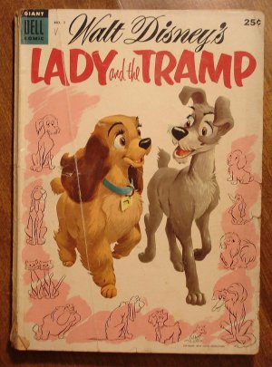 Dell Giant comic - Lady & The Tramp #1 (1955) comic book, Good condition